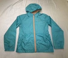 COLUMBIA Aqua Blue Windproof Rain Jacket Size Medium 8/10