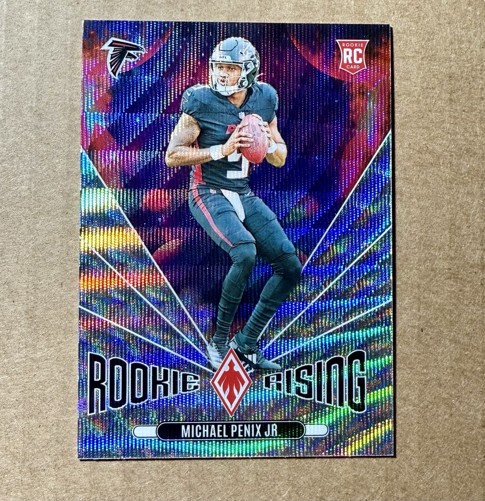 Michael Penix Jr. 🏈 2024 Panini Phoenix - Rookie Rising #RR-MPJ Wave (RC)