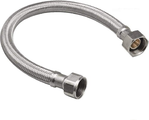 12 Zoll geflochtener flexibler Edelstahl Warmwasserbereiter Anschluss Schlauch für Fema... - Bild 1 von 5