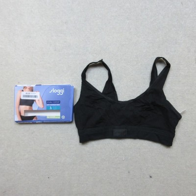Sloggi Double Comfort Black Wireless Bra UK 36 EU 42
