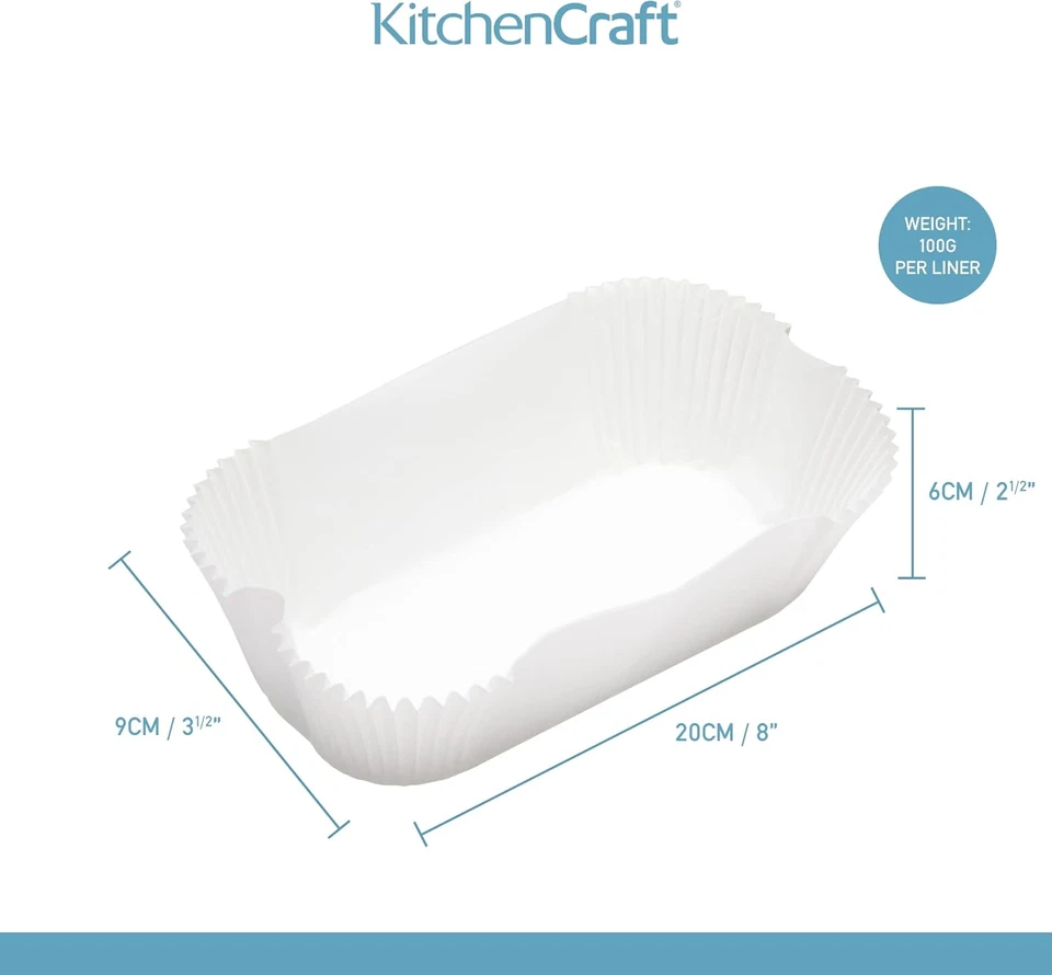 Kitchencraft Antihaft-Brotbackform-Backpapier Für 907 G, 20 X 9 Cm, Packung Mit  - Bild 3 von 4