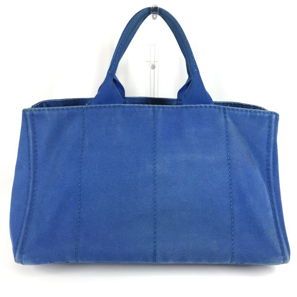 PRADA Canapa L Handbag Bag Tote Bag Blue Unisex Used from japan thumbnail 2