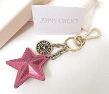 Authentic JIMMY CHOO Star Leather Keyholder Bag Charm I 54125