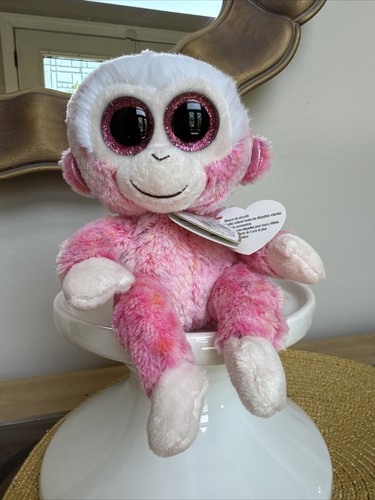 Ty Beanie Boos - RUBY the Pink Monkey (6 Inch) NEW MWMT - 第 1/7 張圖片