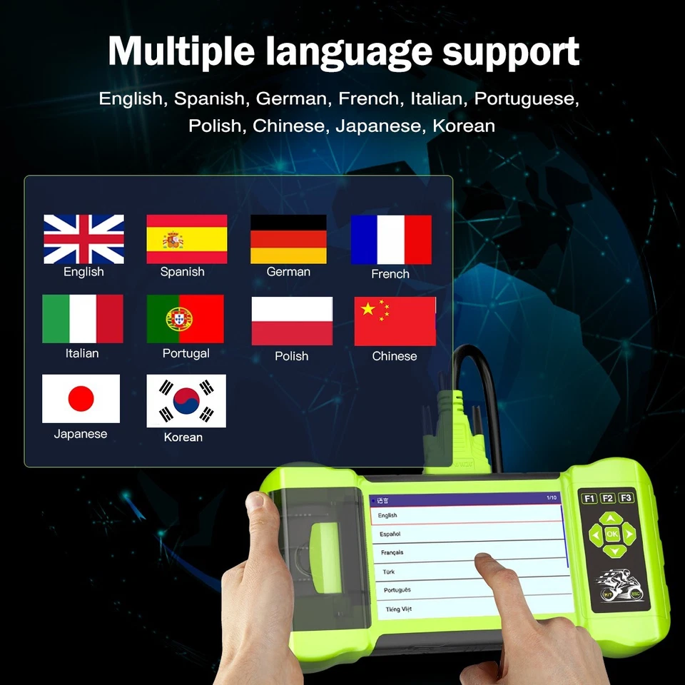 Original M300 Scanner OBD2 Motorcycle All System Diagnostic Fault Code Reader Uk - Image 3 of 4