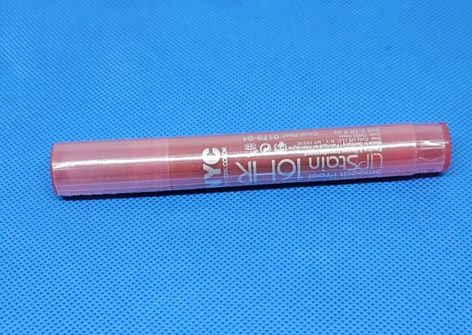 NYC New York Color Smooch Proof 16Hr Lipstain Lip Stain 0179-04 CORAL REEF .10oz - Image 2 of 2