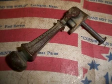 Antique Vintage Bronze Brass Drop Pendant Drawer Door Pull Knob Patina MISSION