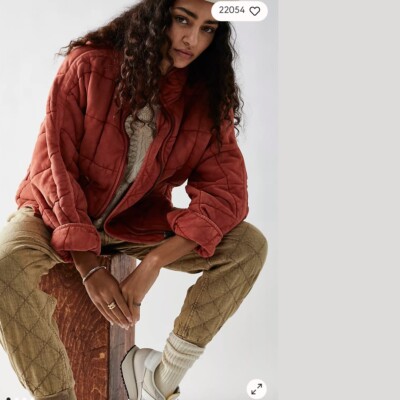 Free People Dolman Quilted Denim Jacket NWT New Small S Myrrh