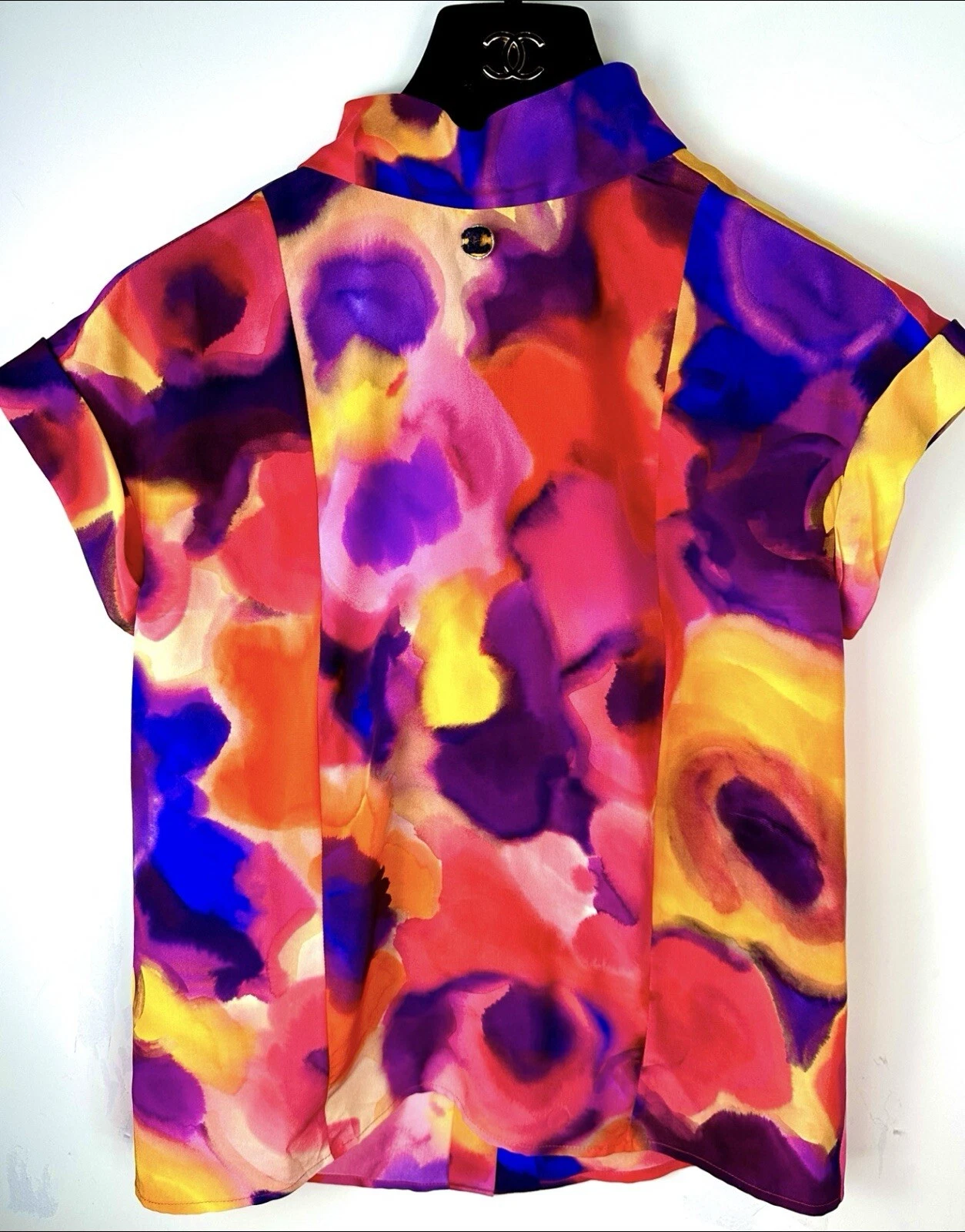 3k Nuovo Chanel 2015 Rosa Nero Top Camicia Maglione Cappotto Giacca 34 36 2 4 6 S M 15P