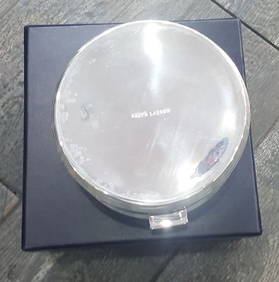 Ralph Lauren Aubrey Round Box Silver Retail $225+TAX 100