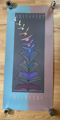 90 s Duffy Design Group  Gringolet Migrates  Silkscreen POSTER modern design