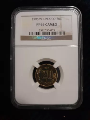 Mexico 1995MO Mexico 20 Centavo Proof 66 Cameo NGC 3592030-003