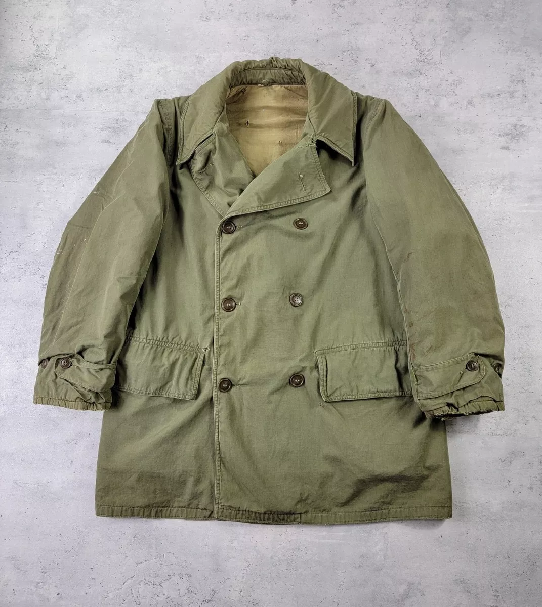 Vintage 1940s WW2 US Army M-43 Jeep Coat Mackinaw OD sz L | eBay