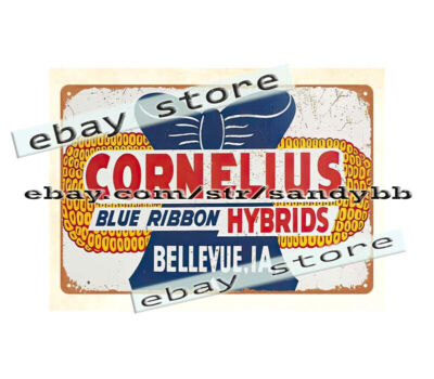 Cornelius Hybrids seed corn farm metal tin sign bedroom design ideas