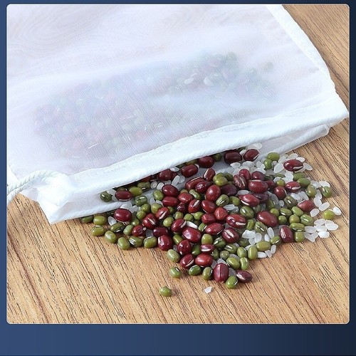 5/10 x sacchetti latte noce cotone biologico colino alimenti preparazione caffè formaggio set panno US - Foto 8 di 11