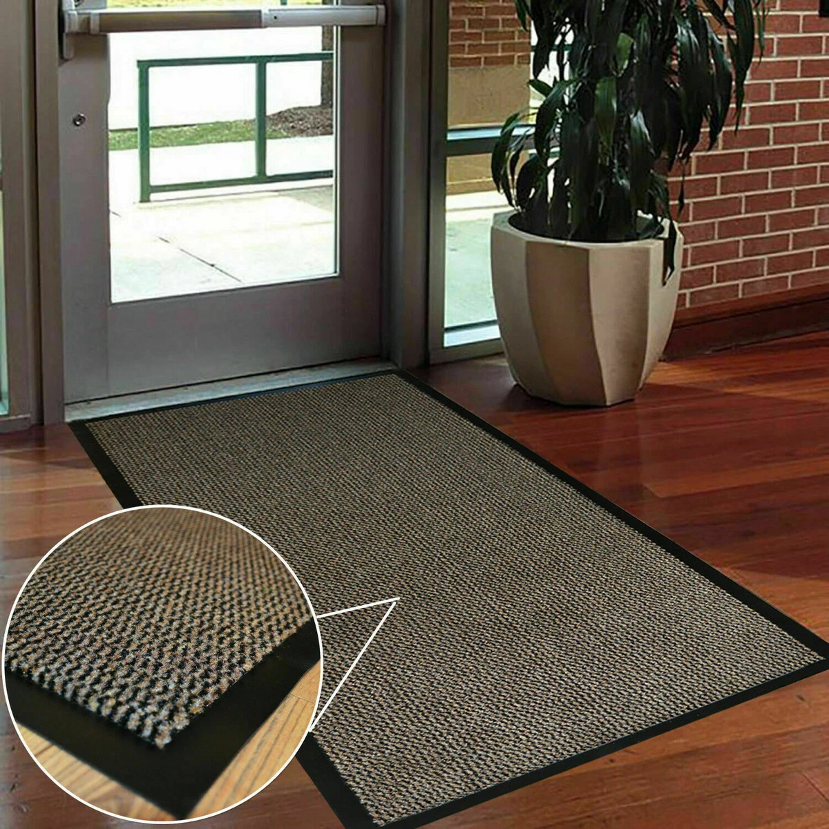 LARGE HEAVY DUTY NON SLIP RUBBER BACK BARRIER DOOR MAT KITCHEN HALLWAY  FLOOR RUG