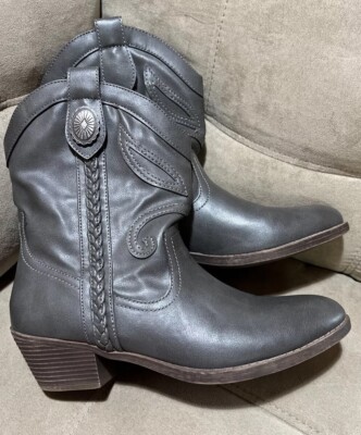 Sugar Cowboy Boots Womens Size 8M Sgr-score Style No. WS4274 Gray