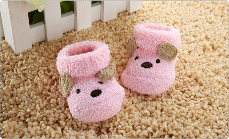 Warm Newborn Socks Military Unisex Baby Boy Girl Infant Cute Bear Crib Warm  Shoe