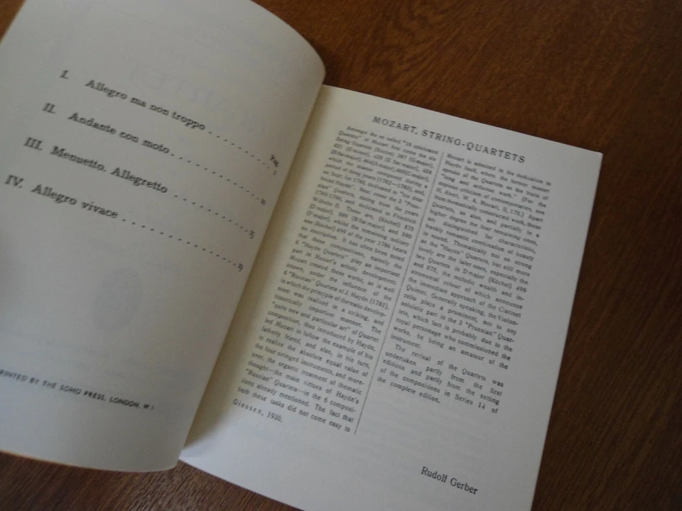 No.33 MOZART String Quartet k.v.428 in E major - Edition EULENBURG Score - Image 4 of 4