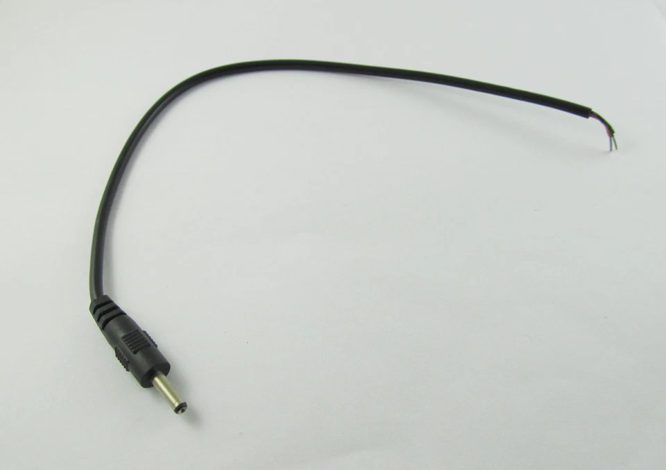 10x CCTV DC Power Plug Jack Connector 3.5x1.35mm Male Socket w/ Cord Cable 30cm - Image 2 of 2