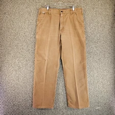 Carhartt Canvas Utility Pants Mens 38x30 Straight Brown