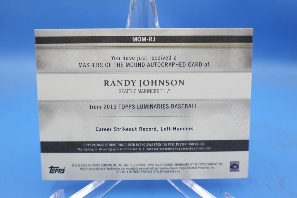 2019 Topps Luminaries Masters of the Mound Randy Johnson On Card Auto 10/15 - Image 2 of 2