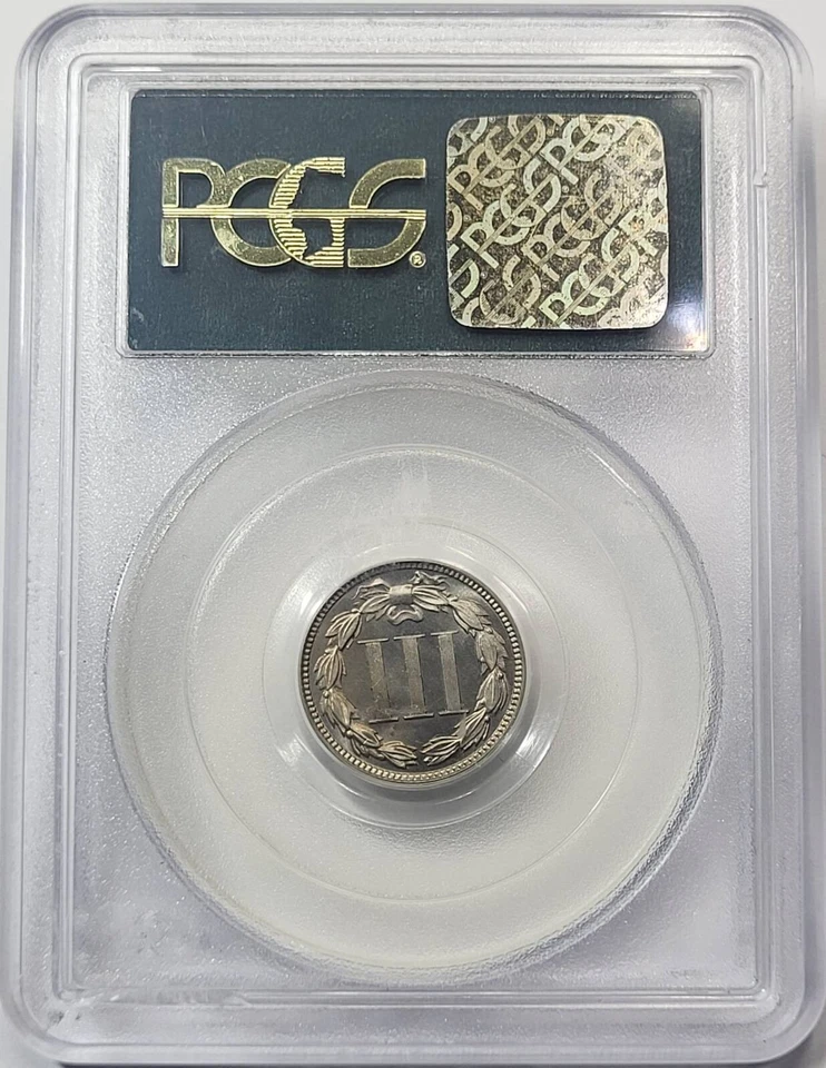 1882 P Nickel Three Cent Piece (3CN) PCGS PR-66 CAC CAC - Image 3 of 4