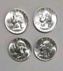 4 Washington Quarters BU UNC Uncirculated 90% Silver 1948 S 1950 D 1954 S 1956 D