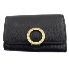BVLGARI Key holder Black x Gold Women Authentic secondhand