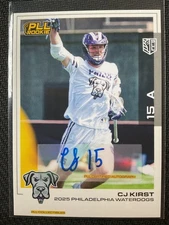 CJ Kirst 2025 Premier Lacrosse League PLL Base Auto RC Card (B)