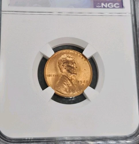 1948-S 1c Wheat Penny NGC MS65 Red