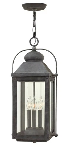 Anchorage 23 3/4" High Aged Zinc Outdoor Hanging Lantern - Picture 2 of 10