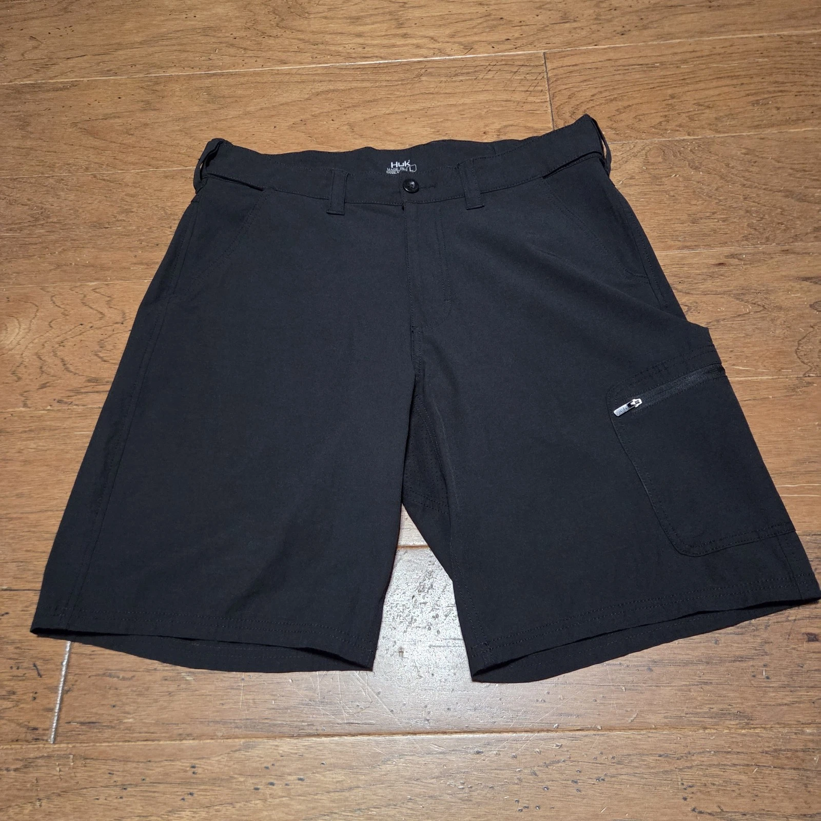 Huk Next Level Fishing Shorts Mens L 10.5” Black Cargo Stretch Quick Dry Hybrid
Opens in a new windo