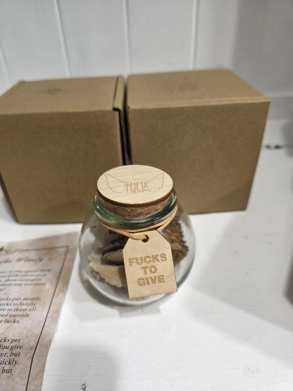 Jar Of F.... To Give Set Of 3 New Glass Jars