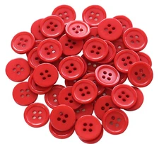 5/8 Inch (15mm) Red Color Sewing Button Resin Buttons for DIY Craft Pack of 1...