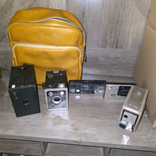 Imperial Disk 4000 Vintage Camera Lot w/ Carrying Case, Black