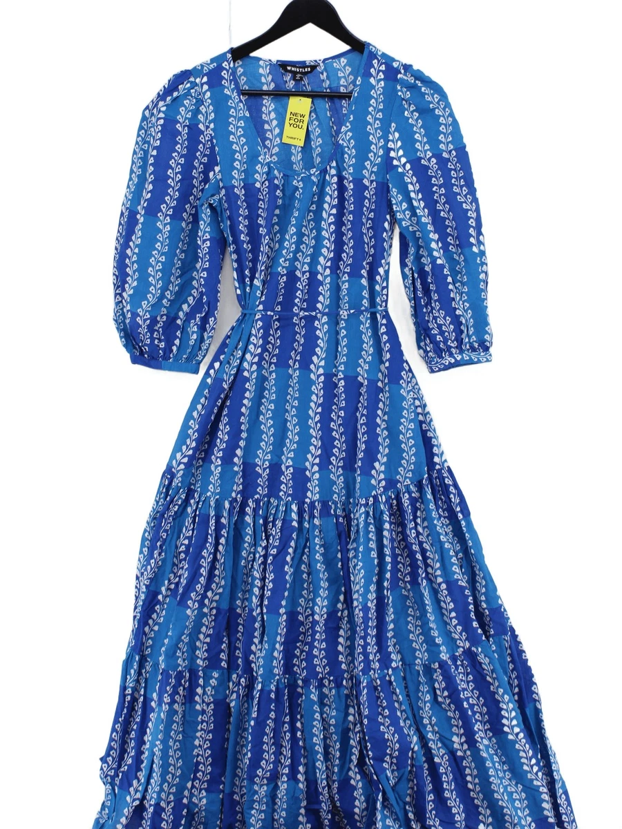 whistles blue dresses Whistles Blue Avery Smocked Dress main image 0