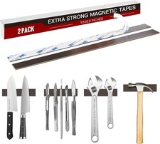 Extra Strong Magnet Tape 12 X 4/5" 2 Pieces ,80 Mil SmFeN 2PCS 0.8X12 80MIL