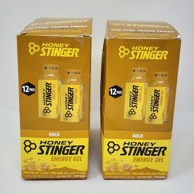 #ad Honey Stinger Energy Gel Gold Honey Flavor 24 Pack Exp 04 2027 $23.99