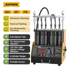 GDI EFI FSI PFI Ultrasonic Fuel Injector Cleaning Tester Machine Leak Test 110V