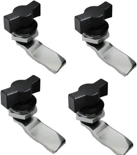 4Pcs Thumb Operated Offset Cam Lock Thumb Cam Lock for Machine Cabinet Drawer Bl