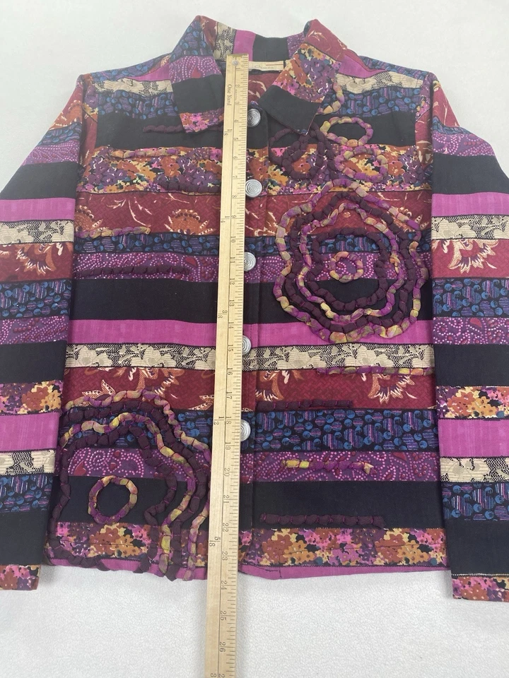 Chaqueta Blazer De Colección Choices Para Mujer Manga Larga Rayas Mediana Artística Arte Para Usar Foto 4 de 4