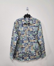 Lee Workwear Men  s Button Up All Over Print Long Sleeve Shirt Size Large NWT