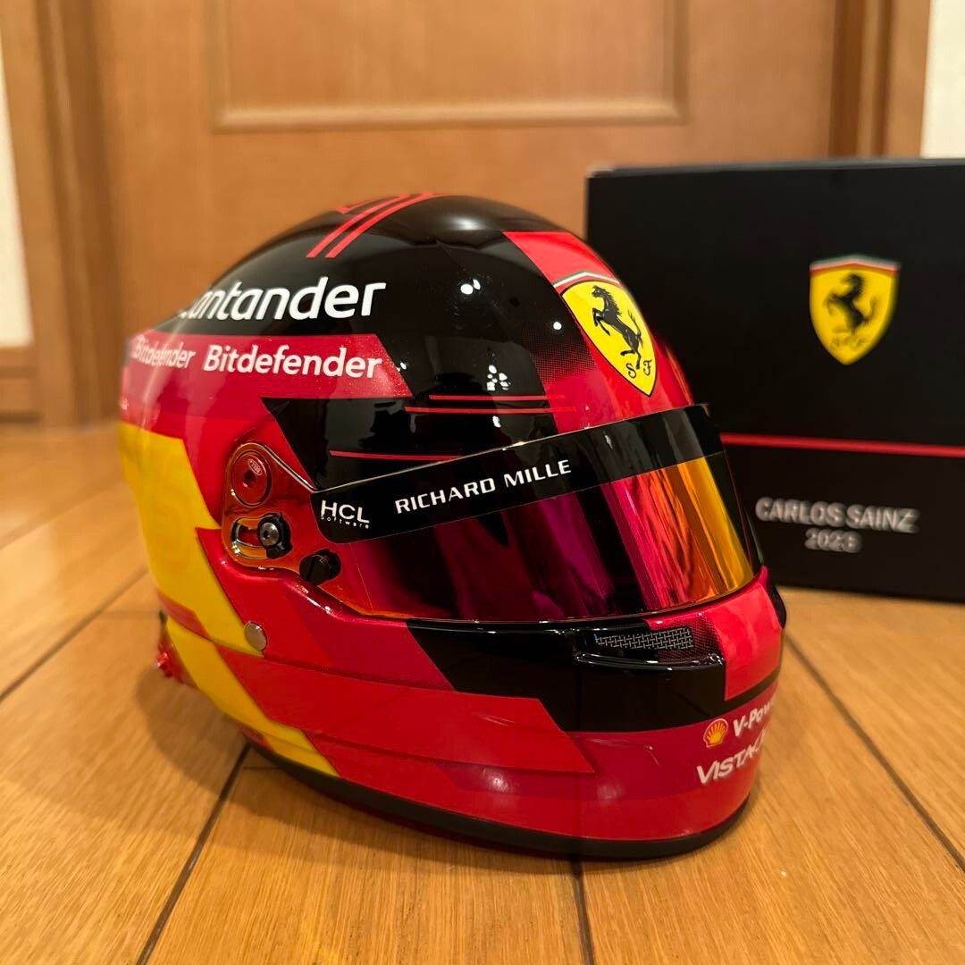 ferrari motorcycle helmet Bell 1:2 Scale F1 Mini Charles Leclerc | replicating Charles Leclercs Helmet Ferrari Helmet Custom Enzo Red