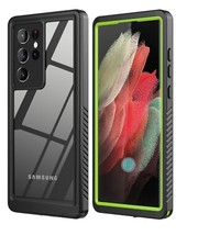 Case Waterproof For Samsung Galaxy S21 UltBuilt-in Screen Protector 6.8'' Green 