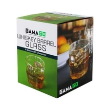 GAMAGO Whiskey Barrel Bar Glass Cup, Clear