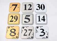 10 X Elegant Quality Table Numbers. Hotel, Restaurant, Pub, Club