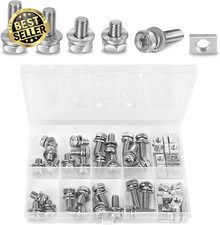 56 Pack Motorcycle Battery Terminal Nuts & Bolts, M6, Stainless Steel, ATV, Bike