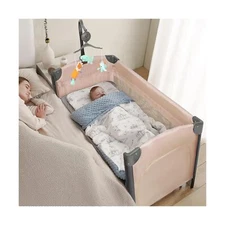 JOYMOR Baby Bedside Bassinet, Baby Bassinet with Replacement Sheet, Pack n Pl...