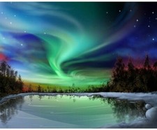 Paint By Numbers Adults kids Northern Lights Aurora DIY Painting Kit 40x50CM Can